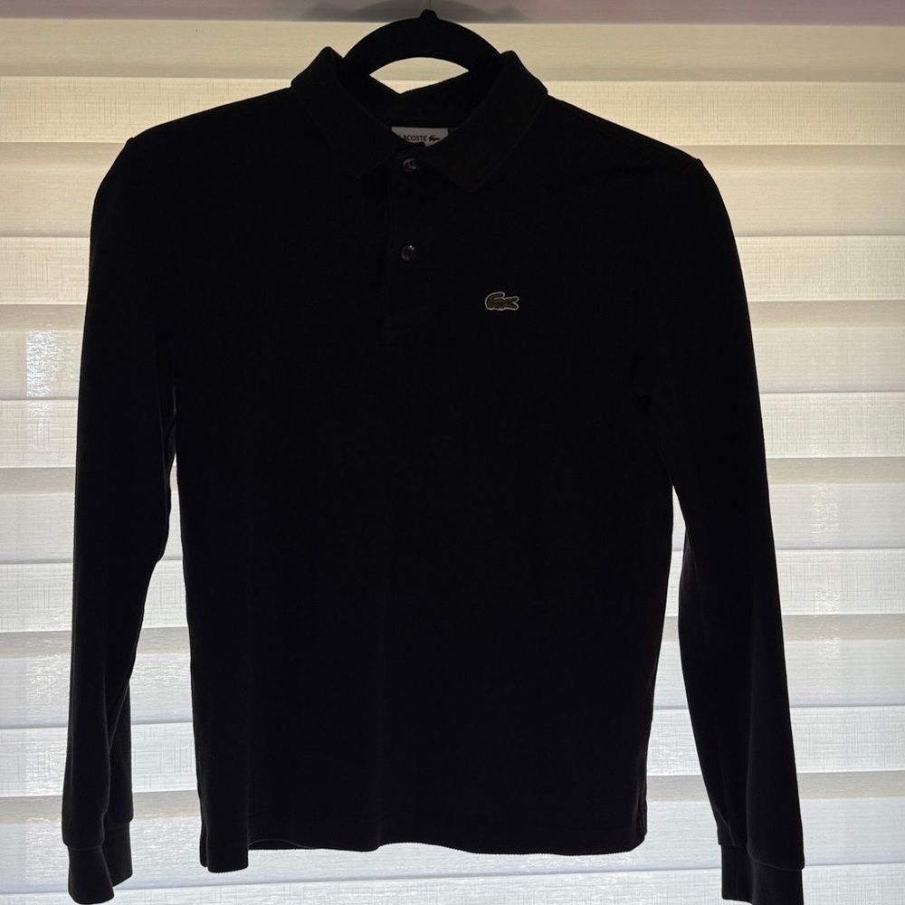 Lacoste Black Polo with Long Sleeves